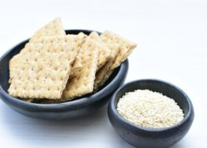 Almond Flour Crackers With Sesame Seeds