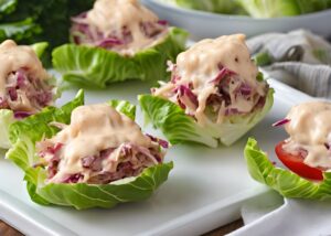 Low Carb Reuben Sandwich Cabbage Cups