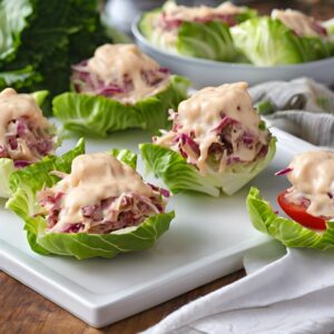 Low Carb Reuben Sandwich Cabbage Cups